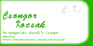 csongor kocsak business card